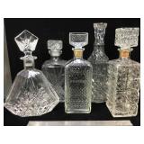 Crystal Shannon Decanter w/glass decanters