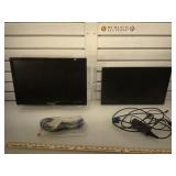 Samsung and Insignia Monitors, working, no stand