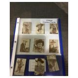 Vintage cowboy cards