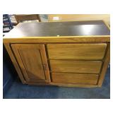 Bassett Rolling Formica top mini bar 40 in long