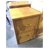 Wooden 2 drawer filing cabinet