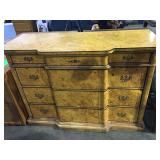 Burl wood veneer 4 drawer dresser