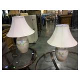 Pair of ceramic table lamps