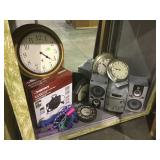Husky retractable cord reel, clocks, Sony stereo