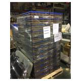 Pallet of filled dishwasher racks assorted