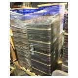 Pallet of filled dishwasher racks assorted