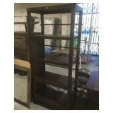 Dark wood bookshelf -68in x 15in x 30in
