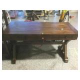 Dark wood  X frame computer desk 54in x 23in