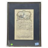 George Bickmam, Vtg Moggy Musical Notes print