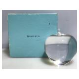 Tiffany & Co. Glass Apple Paperweight in Original