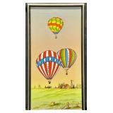 C. Carson Signed Hot Air Balloon Hand Accented
