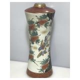 Vtg Japanese Toyo Hand Painted Vase 9in H