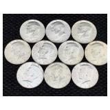10-silver 40% Half Dollars