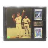Pete rose framed plaque