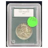 1963 Silver Half Dollar Proof Cased