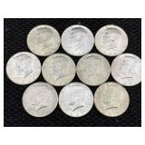 10-silver 40% Half Dollars