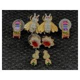 Earrings And Pins Bees