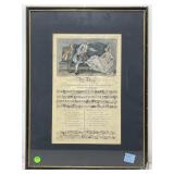 George Bickmam, Vtg The Dream Musical Notes print