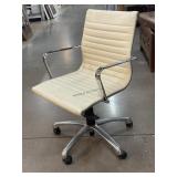 Mark David cream swivel office chair