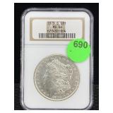 1879 S Silver Morgan Dollar Ms64