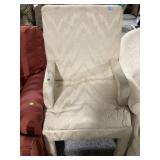 Vintage cream, upholstered arm chair