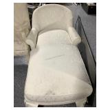 Vintage cream upholstered fainting couch
