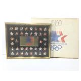 Olympics pin set framed