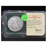 2005 Silver Eagle 1 Oz 999