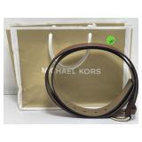 Michael Kors Brown Leather Belt Sz XL. Like New