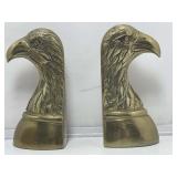 Vtg Brass Eagle Bookends 7 in tall
