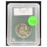 1961 Silver Half Dollar Proof Cased