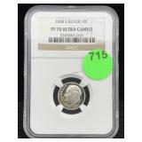 2008 S Silver Dime Pf 70 Ulta Cam Ngc