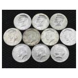 10-silver 40% Half Dollars
