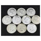 10-silver 40% Half Dollars