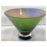 Polish Art Glass Bowl/Vase by Design Guild. 7.75H