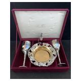Silver Plated Wine Holder And Stemware Godinger