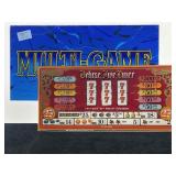 2 Vtg Casino Slot Machine glass panels, Deluxe