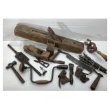 Antique Wood Planers, Drill Bits and More