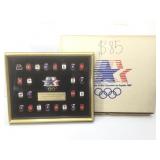 Olympics pin set framed