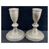 Sterling Candle Holders Weighted 591g