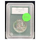 1963 Silver Franklin Half Dollar Proof Cased