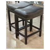 2-Matching counter height 24in Saddle stools