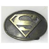 Vtg Superman Brass Belt Buckle by Lee Co. 2.75x2