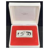 2.1 Ozt Silver Bar Sterling Franklin Mint In Box