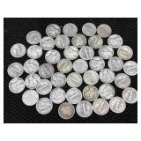105.6g  Silver Mercury Dimes