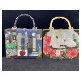 New Braciano Cigar Box Purses Beaded, NYC scene &