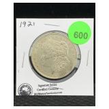 1921 Silver Morgan Dollar