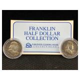 2-1949 Silver Franklin Half Dollars