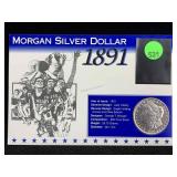 1891 Silver Morgan Dollar