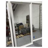 White framed beveled dressing mirror- 30in x 67